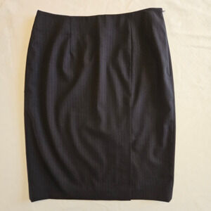 NWT Brooks Brothers Lanificio di Tollegno Wool Pinstripe Navy Pencil Skirt 8